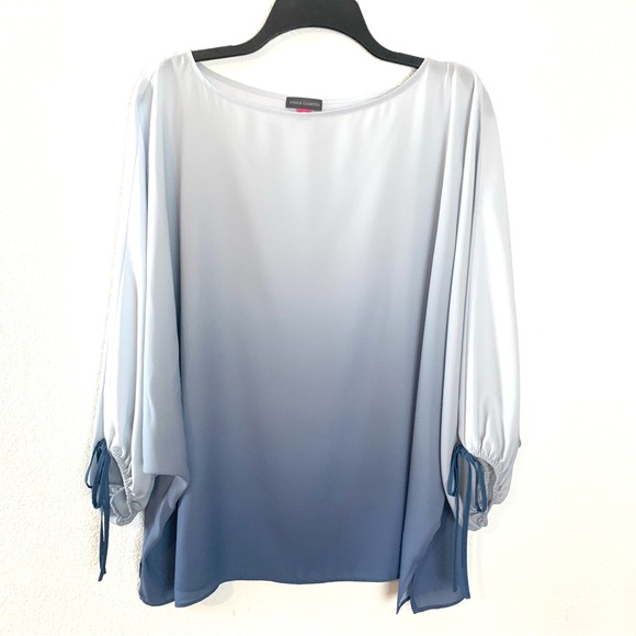 Vince Camuto Ombré Bubble Sleeve Blouse - Picture 2 of 8